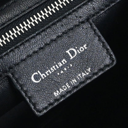 Christian Dior Black Lambskin Lady Dior Cannage Handbag