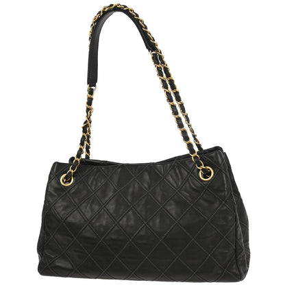 Chanel Black Lambskin Bicolore Tote Handbag