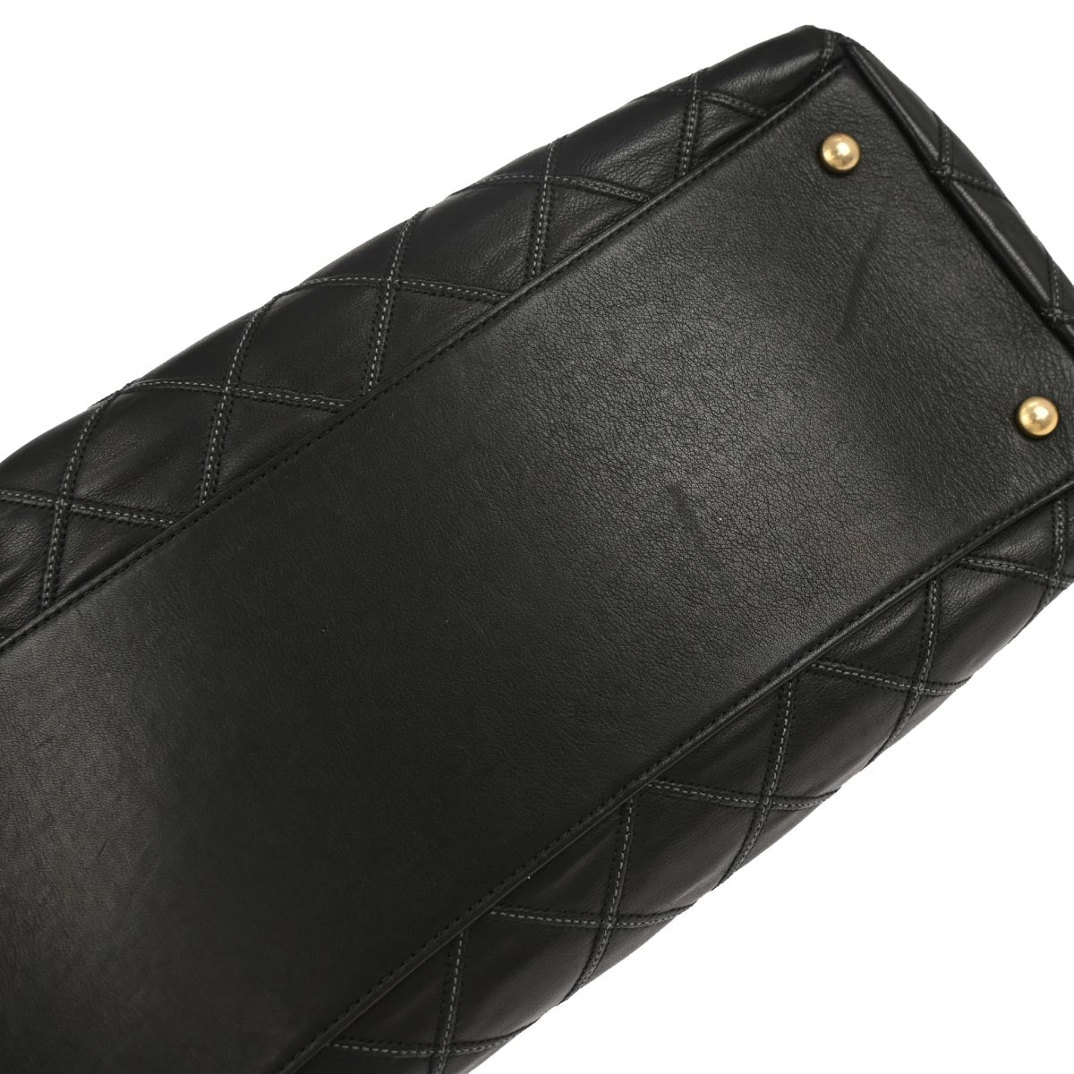 Chanel Black Lambskin Bicolore Tote Handbag