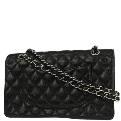 Chanel Black Caviar Skin Medium Classic Double Flap Shoulder Bag