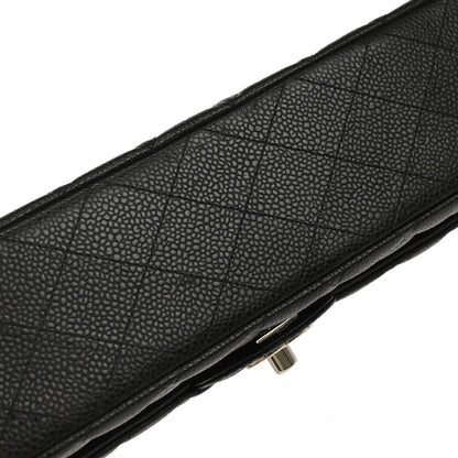 Chanel Black Caviar Skin Medium Classic Double Flap Shoulder Bag