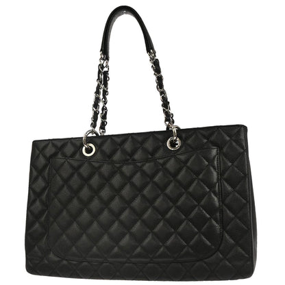 Chanel Black Caviar Grand Shopping Tote GST XL Chain Handbag
