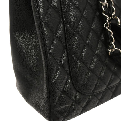 Chanel Black Caviar Grand Shopping Tote GST XL Chain Handbag