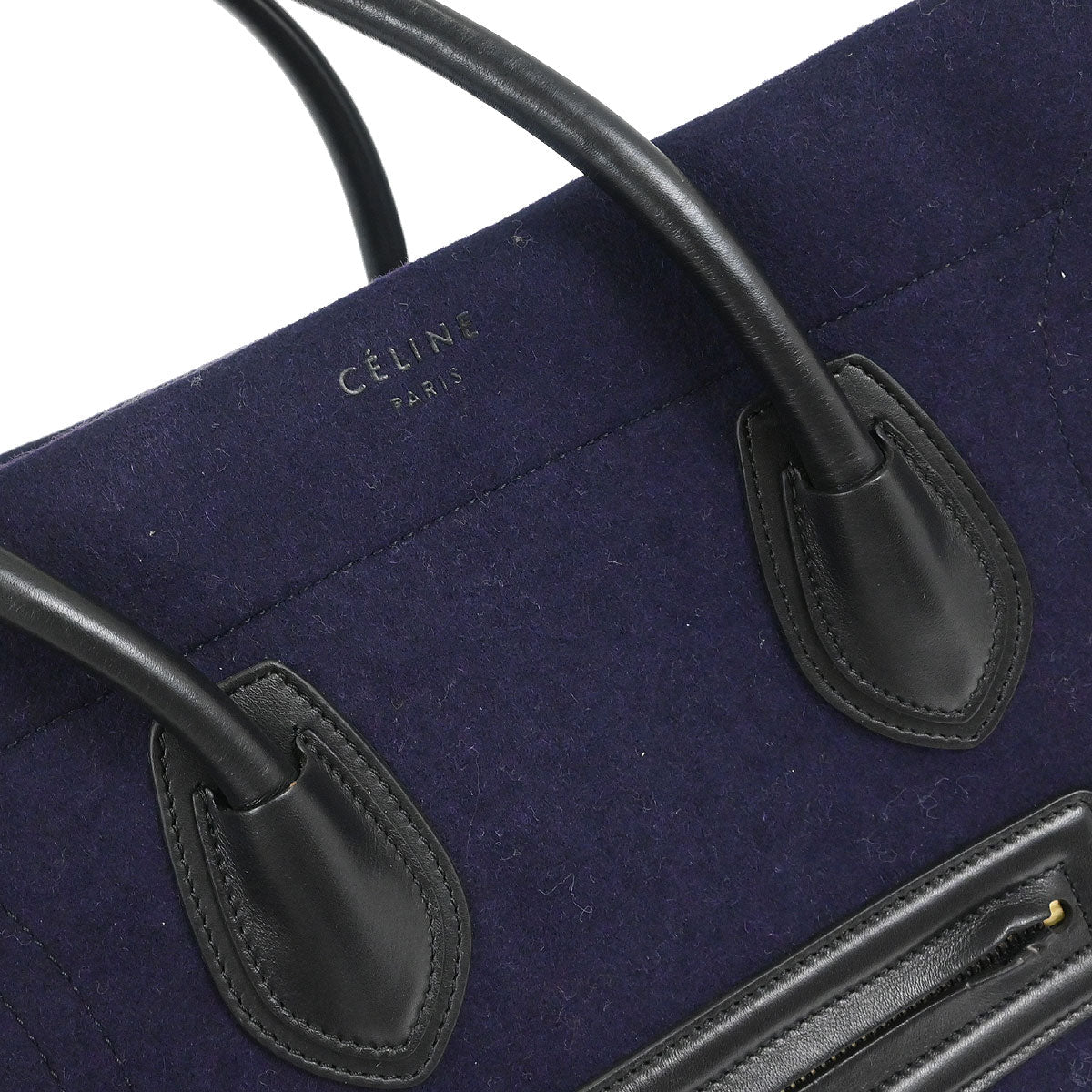 Celine Purple Felt Phantom Luggage Tote Bag