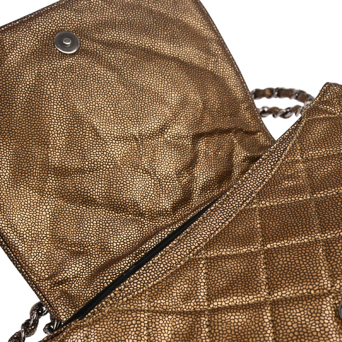 Chanel Brown Caviar Skin Timeless Accordion Flap Shoulder Bag