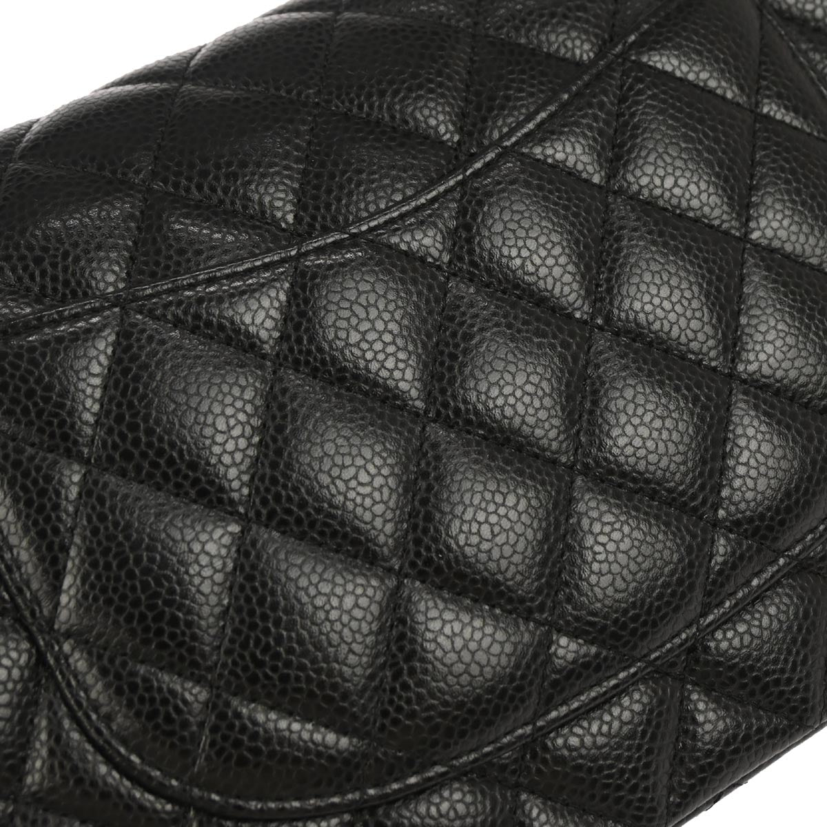 Chanel Black Caviar Skin Medium Classic Double Flap Shoulder Bag