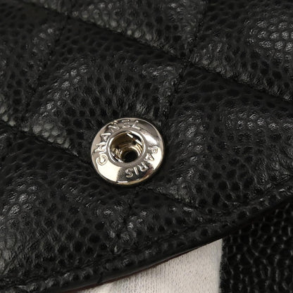 Chanel Black Caviar Skin Medium Classic Double Flap Shoulder Bag