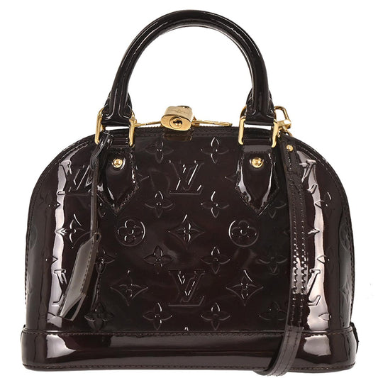 Louis Vuitton Dark Purple Vernis Alma BB 2way Shoulder Handbag M91678
