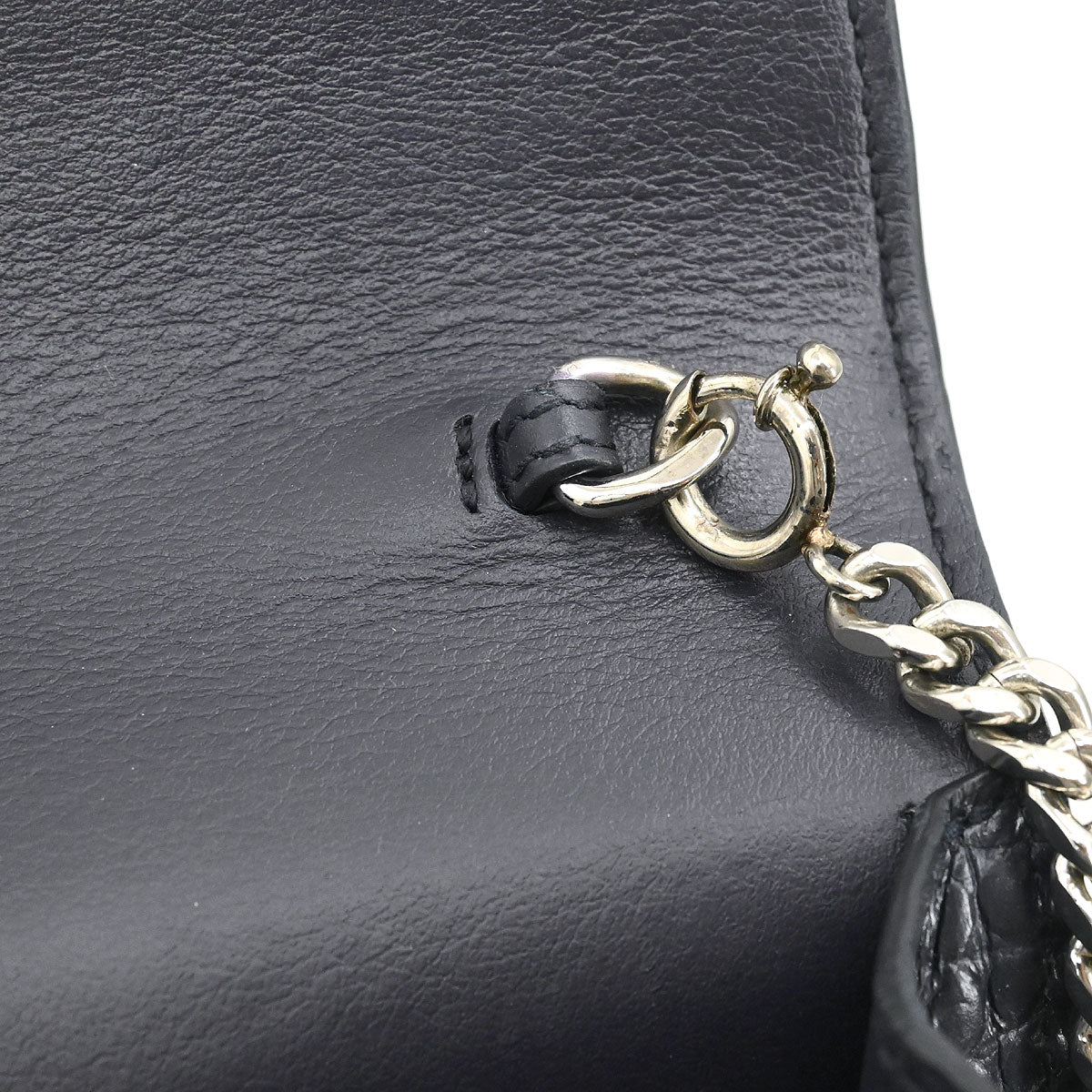 Saint Laurent * Navy Embossed Leather Sunset Handbag