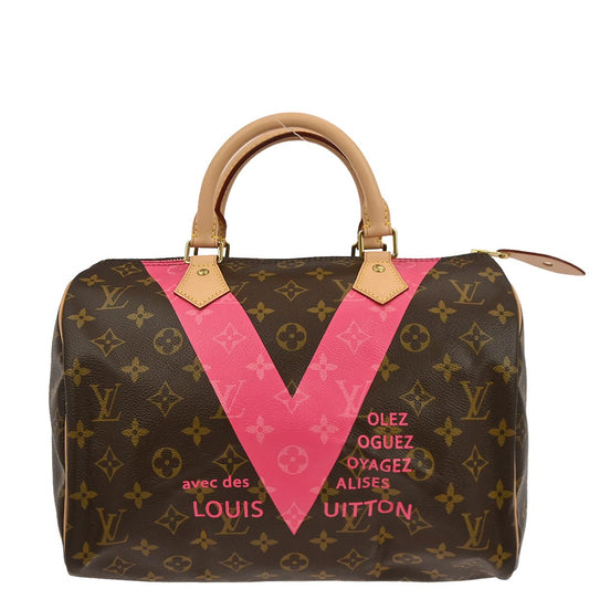 Louis Vuitton Pink Monogram V Speedy 30 Handbag M41533