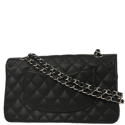 Chanel Black Caviar Skin Medium Classic Double Flap Shoulder Bag