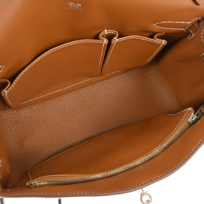 Hermes Gold Taurillon Clemence Jypsiere 28 Shoulder Bag