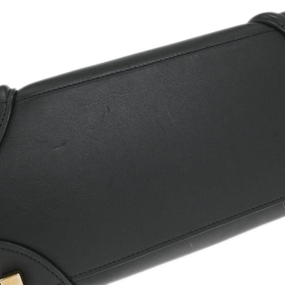 Celine Black Leather Micro Luggage Tote Bag