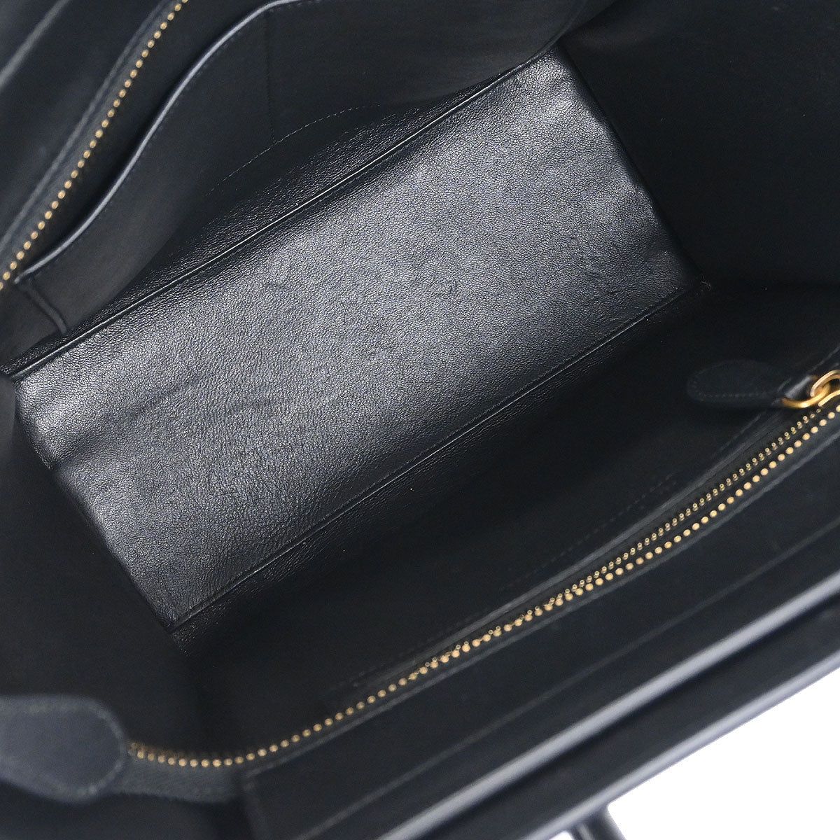 Celine Black Leather Micro Luggage Tote Bag