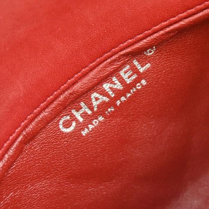 Chanel Red Lambskin Flap Bag Shoulder Bag