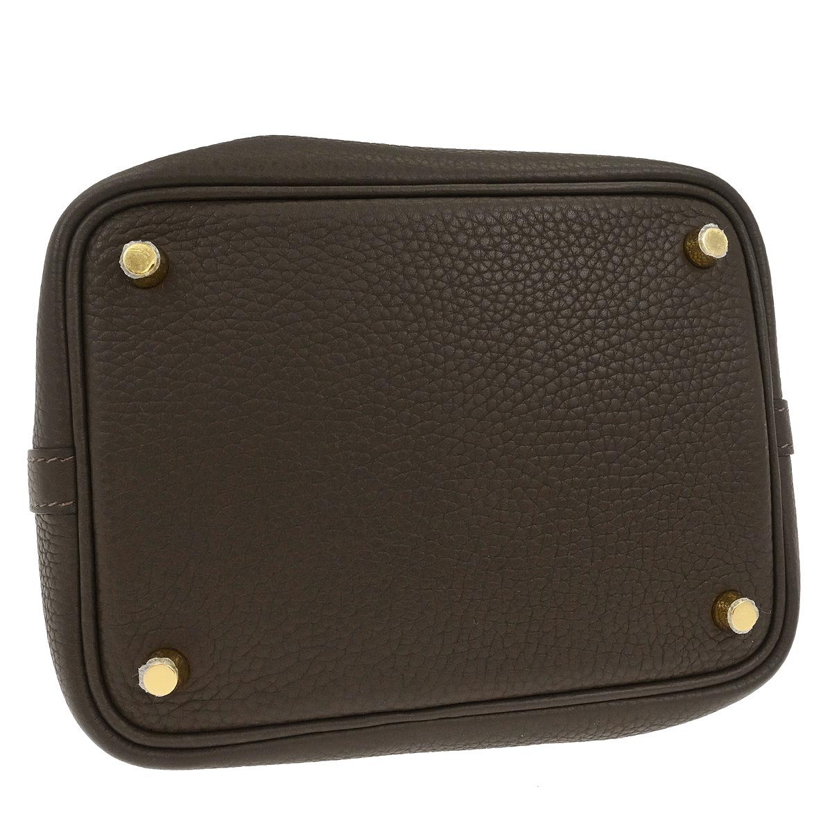 Hermes Chocolat Taurillon Clemence Picotin Lock 18 PM Handbag