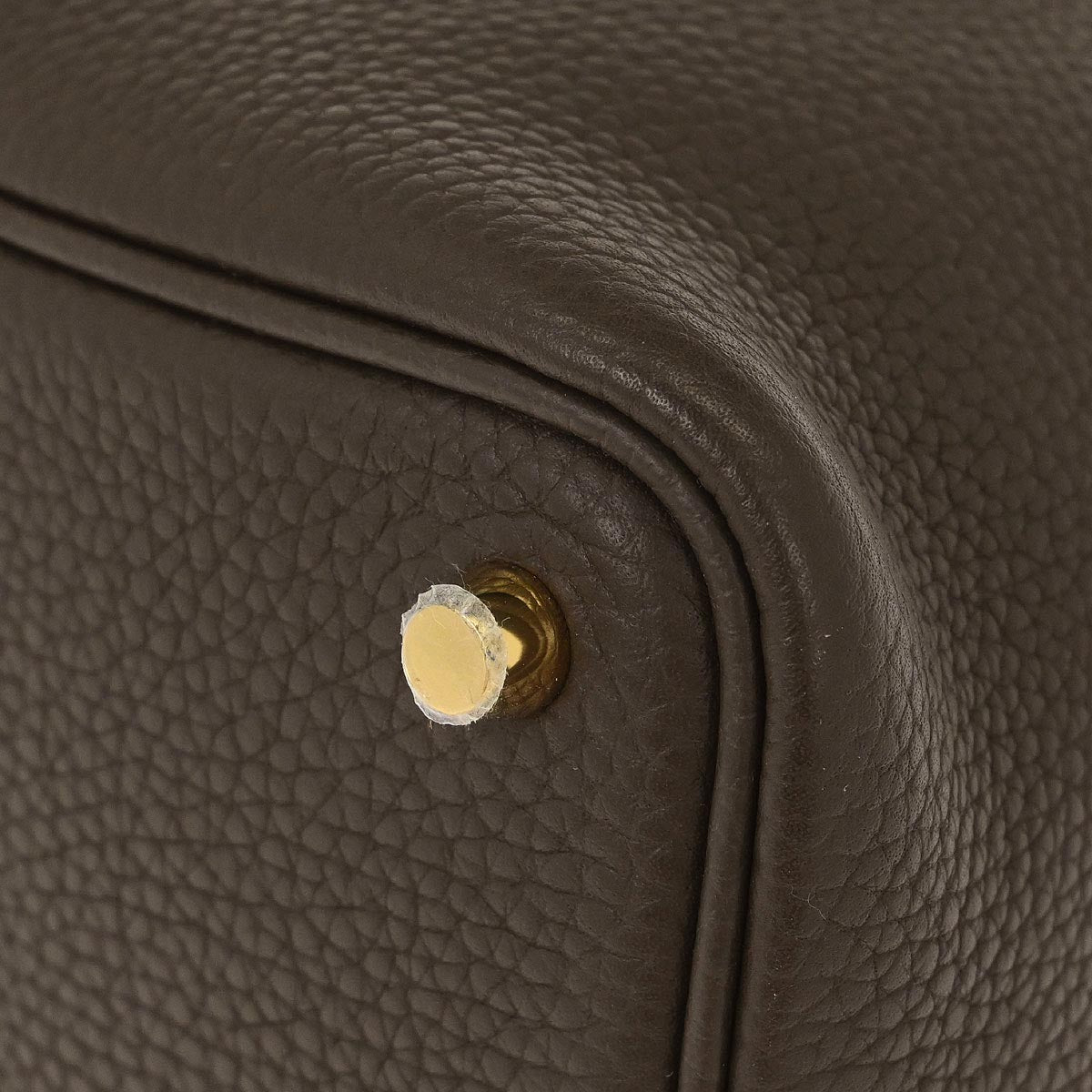 Hermes Chocolat Taurillon Clemence Picotin Lock 18 PM Handbag