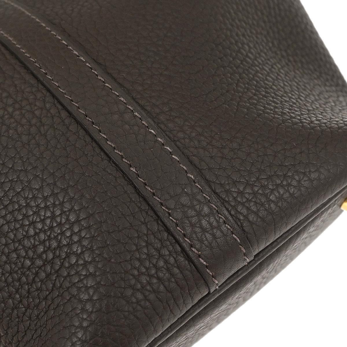 Hermes Chocolat Taurillon Clemence Picotin Lock 18 PM Handbag