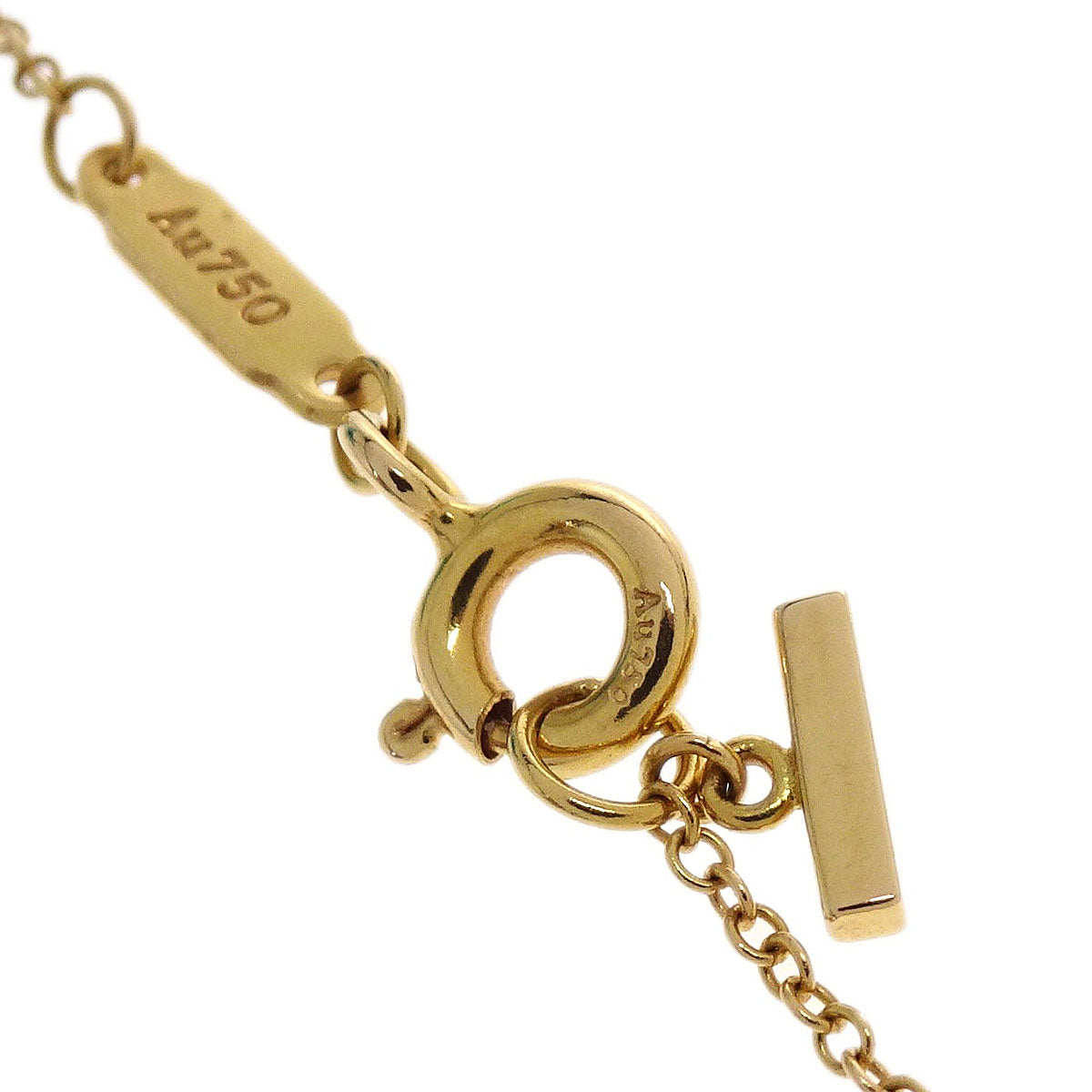 Tiffany & Co. T Smile Mini Pendant Necklace Au750 Diamond Jewelry