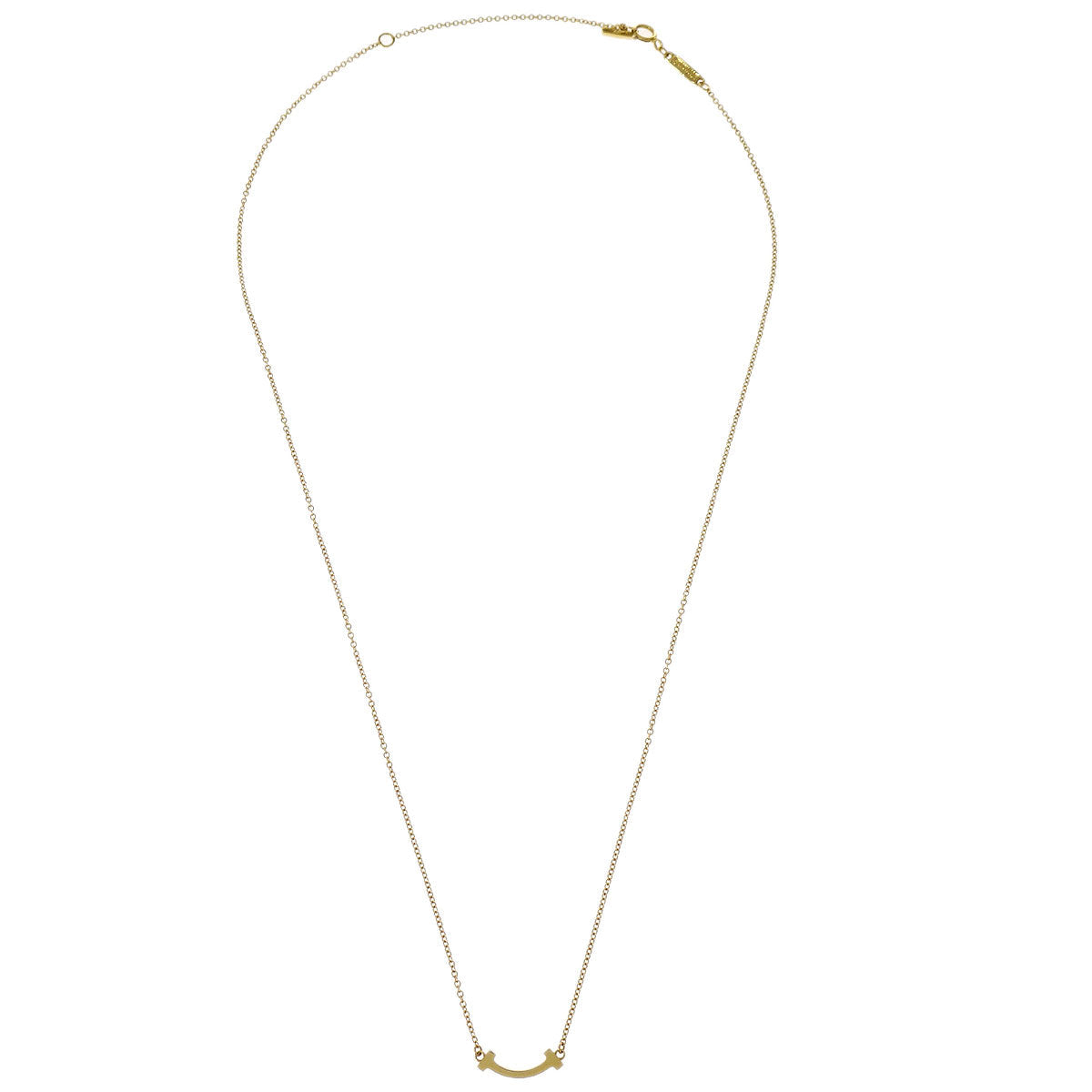 Tiffany & Co. T Smile Mini Pendant Necklace Au750 Jewelry – AMORE