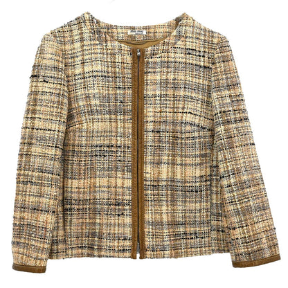Miu Miu 2010 Zip Up Jacket Beige #36