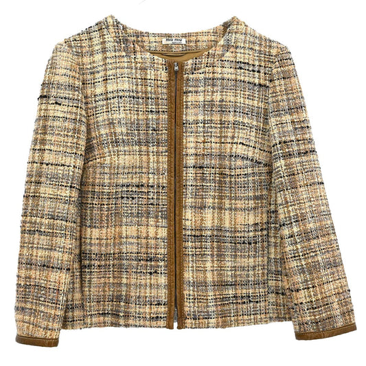 Miu Miu 2010 Zip Up Jacket Beige #36