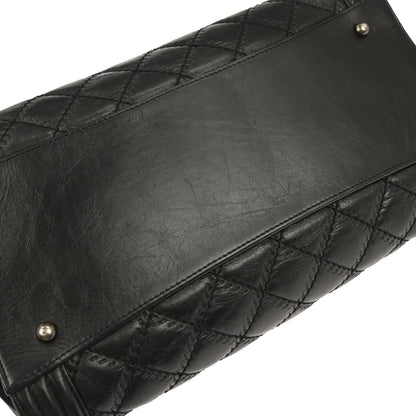 Boy Chanel Black Calfskin Double Stitch ShoulderTote Bag