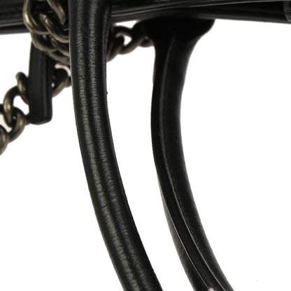 Boy Chanel Black Calfskin Double Stitch ShoulderTote Bag