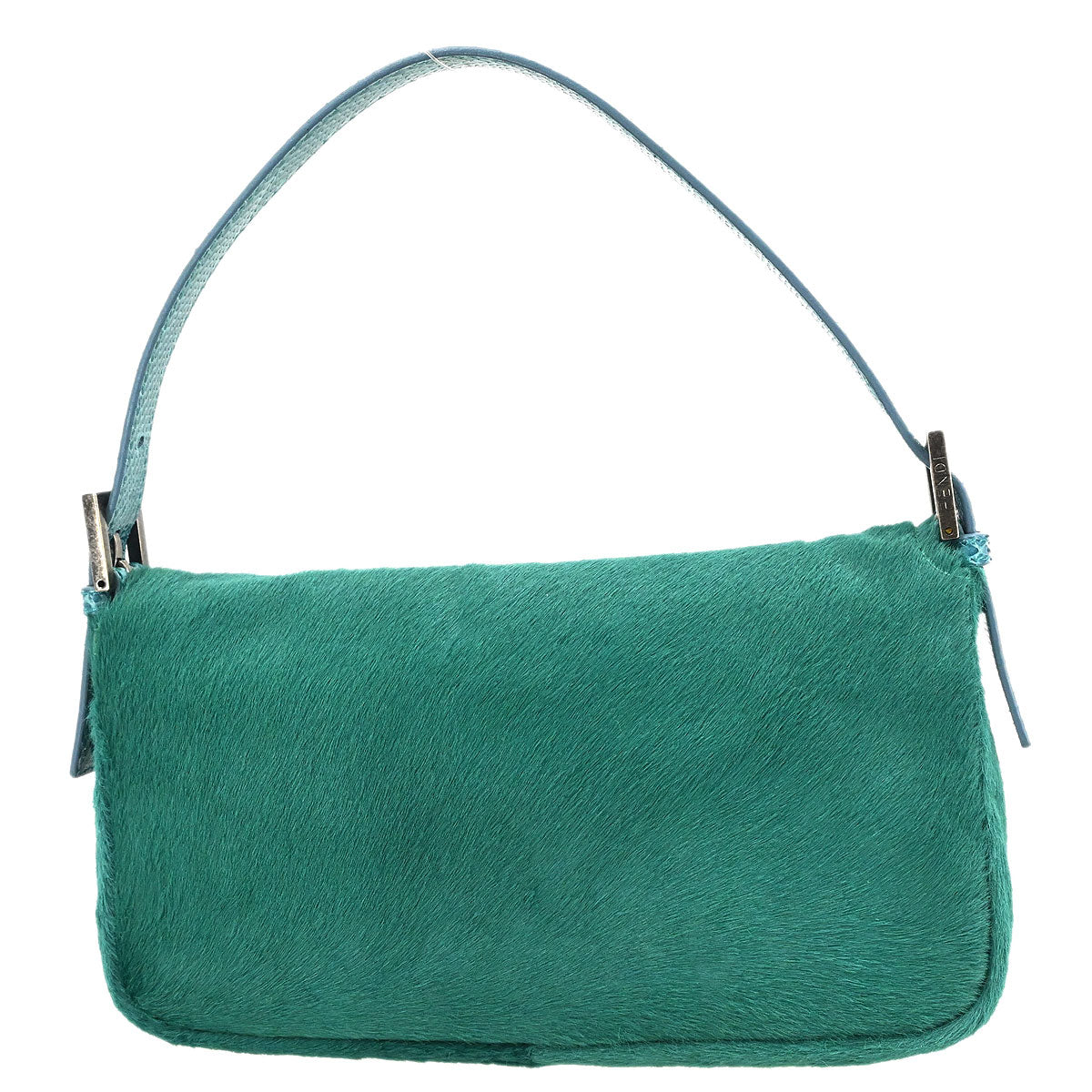 Fendi * Green Pony Hair Python Baguette Handbag