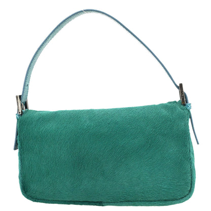 Fendi * Green Pony Hair Python Baguette Handbag