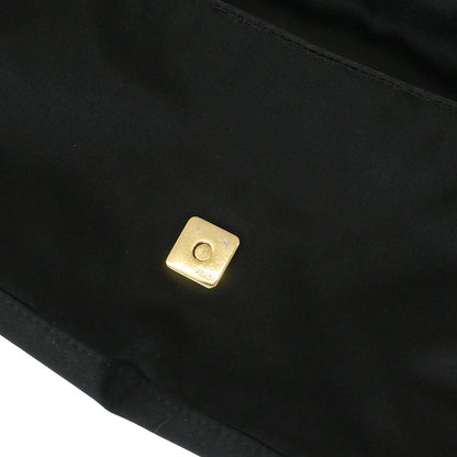 Fendi * Black Satin Crocodile Baguette Handbag