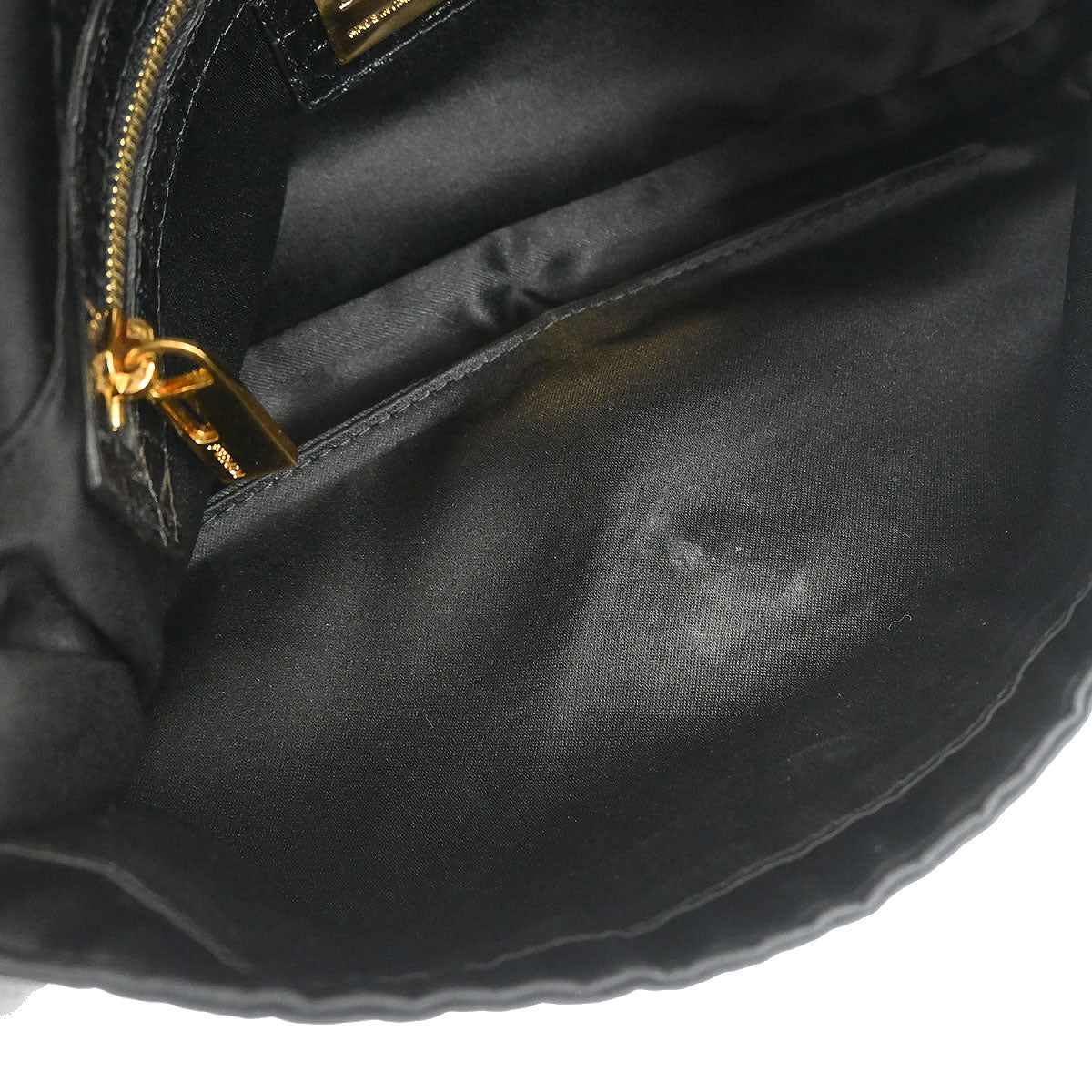 Fendi * Black Satin Crocodile Baguette Handbag