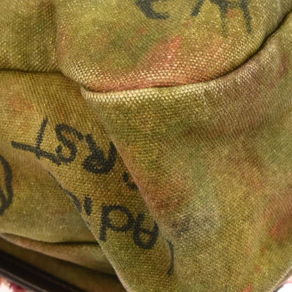 Chanel Khaki Canvas Graffiti On The Pavements Shoulder Bag