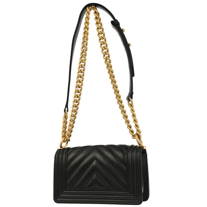 Boy Chanel Black Lambskin Small Chain Shoulder Bag