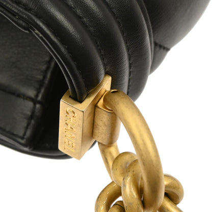 Boy Chanel Black Lambskin Small Chain Shoulder Bag