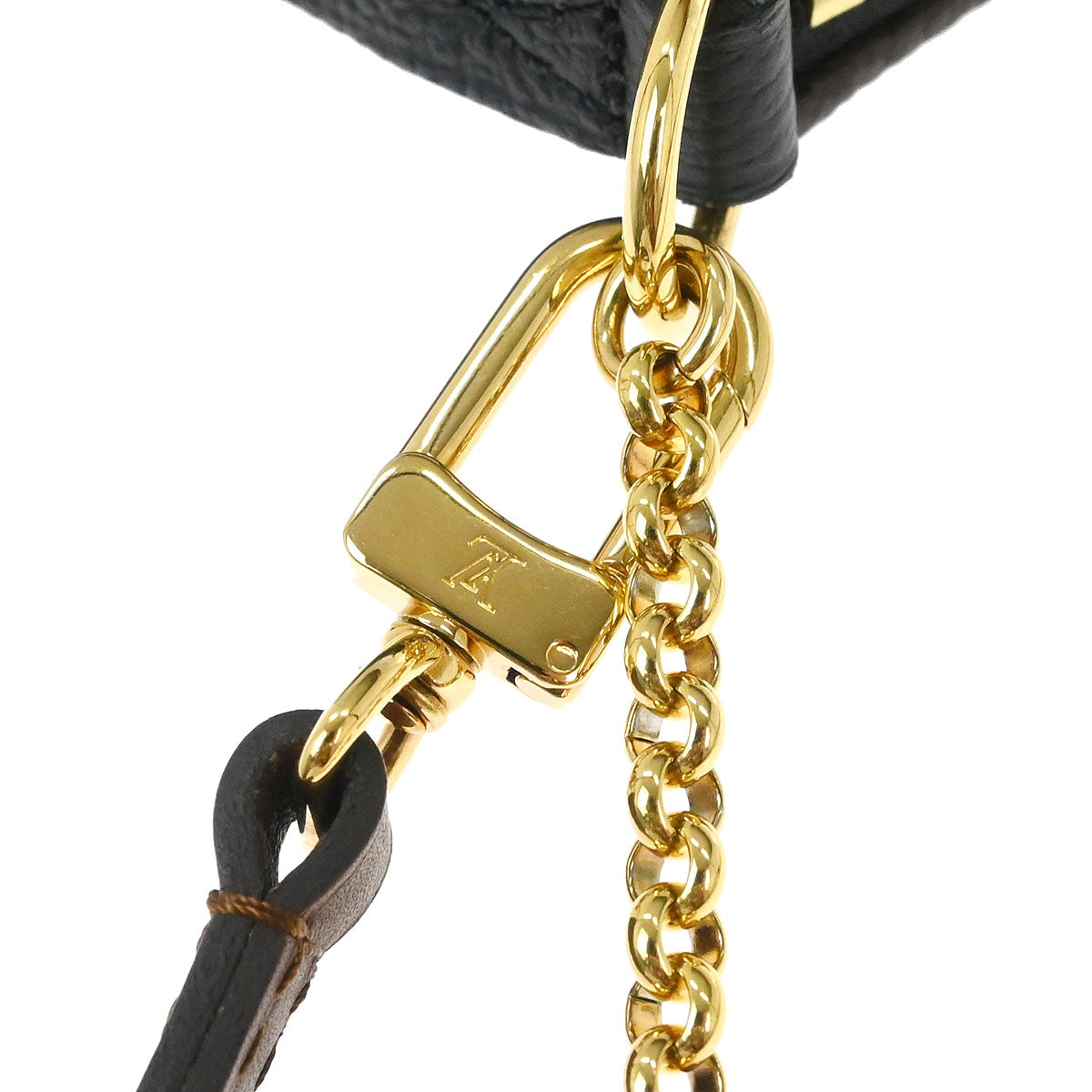 Louis Vuitton Black Monogram Pallas Clutch 2way Handbag M41639