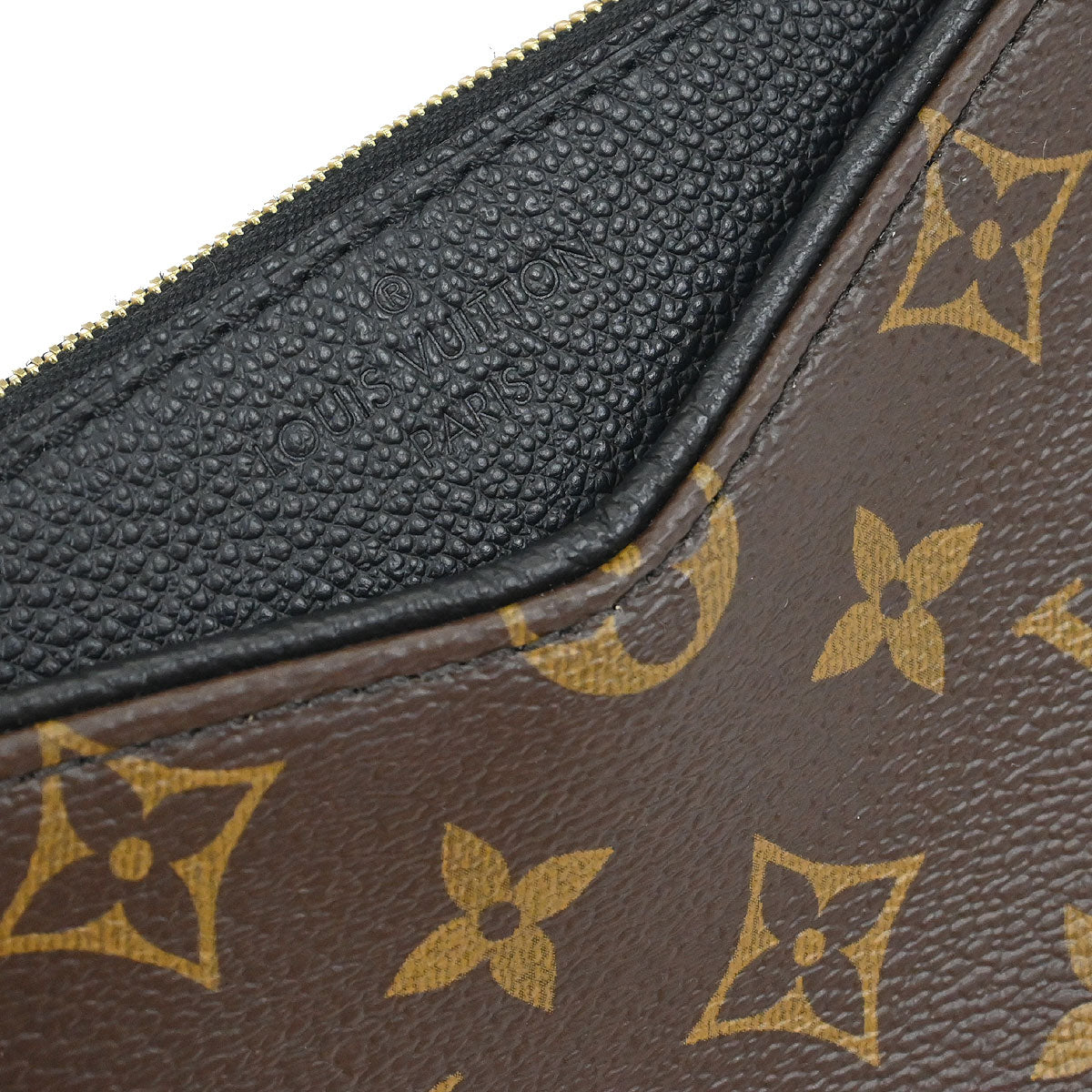 Louis Vuitton Black Monogram Pallas Clutch 2way Handbag M41639