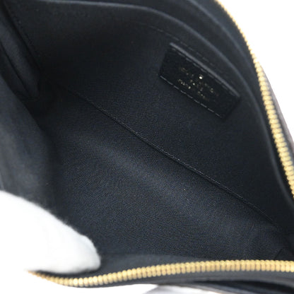 Louis Vuitton Black Monogram Pallas Clutch 2way Handbag M41639
