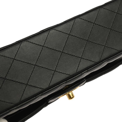 Chanel Black Lambskin Medium Classic Double Flap Shoulder Bag