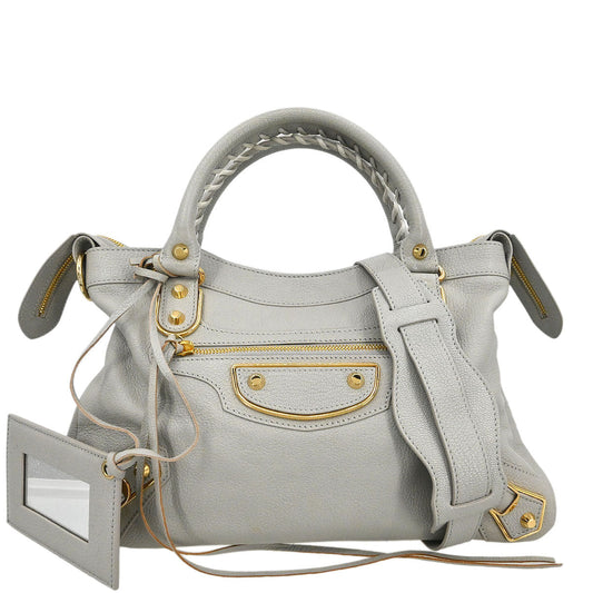 Balenciaga Gray Metallic Edge Classic Town Handbag