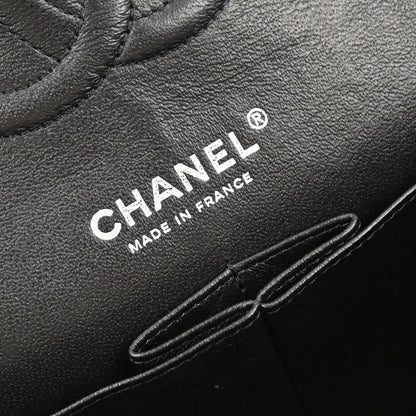 Chanel 2010-2011 Black Caviar Skin Medium Classic Double Flap Shoulder Bag