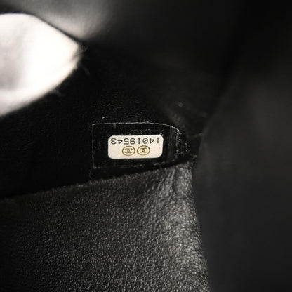 Chanel 2010-2011 Black Caviar Skin Medium Classic Double Flap Shoulder Bag