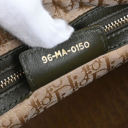 Christian Dior Khaki Lambskin Medium Lady Dior Cannage 2way Shoulder Handbag