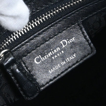 Christian Dior Black Lambskin Medium Lady Dior Cannage 2way Shoulder Handbag