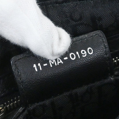 Christian Dior Black Lambskin Medium Lady Dior Cannage 2way Shoulder Handbag