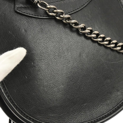 Chanel * Black Pony Hair Paris Edinburgh Saddle Bag Shoulder Bag