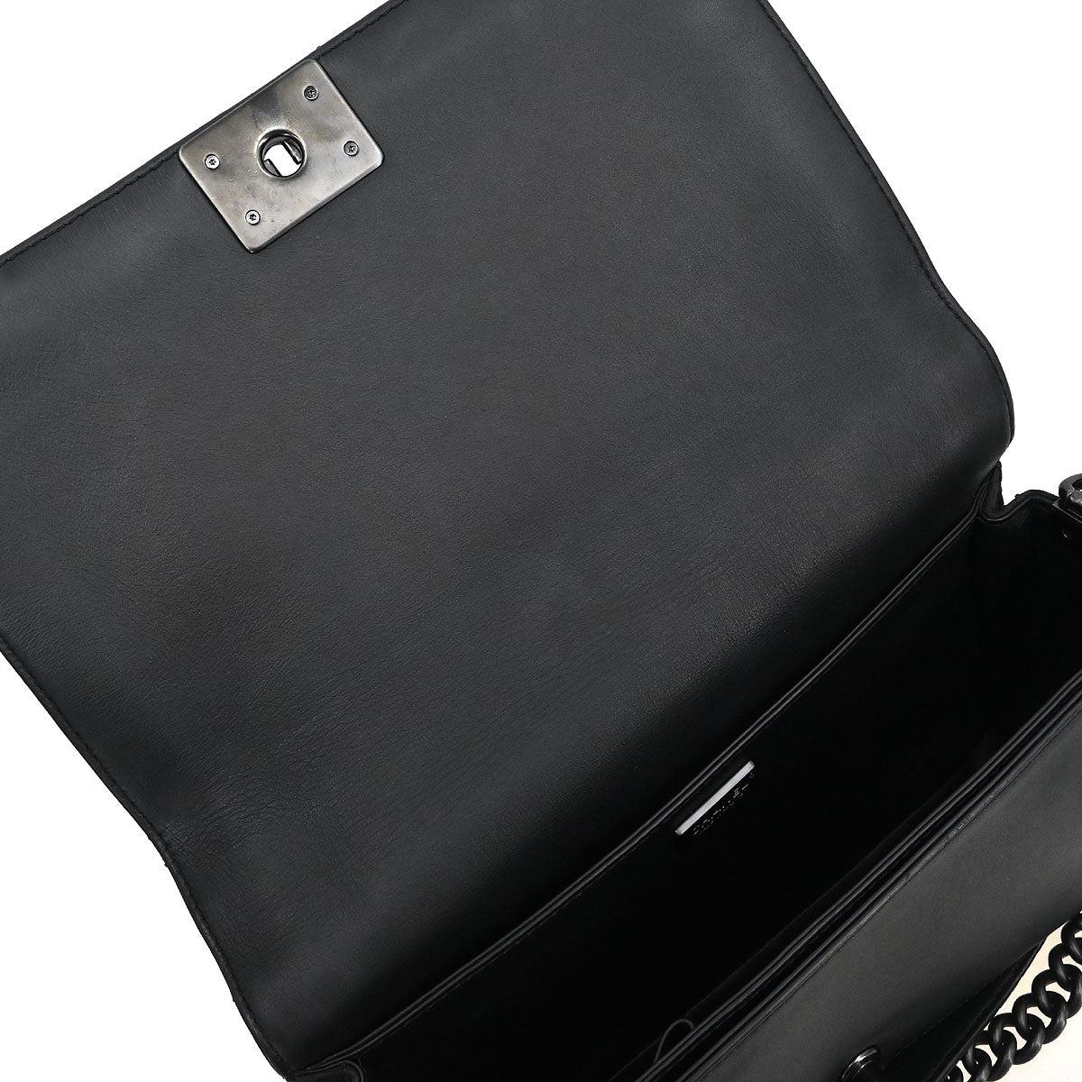 Boy Chanel * Black Python New Medium Shoulder Bag