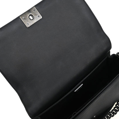 Boy Chanel * Black Python New Medium Shoulder Bag