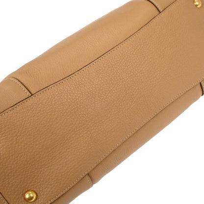 Prada Beige Leather 2way Handbag