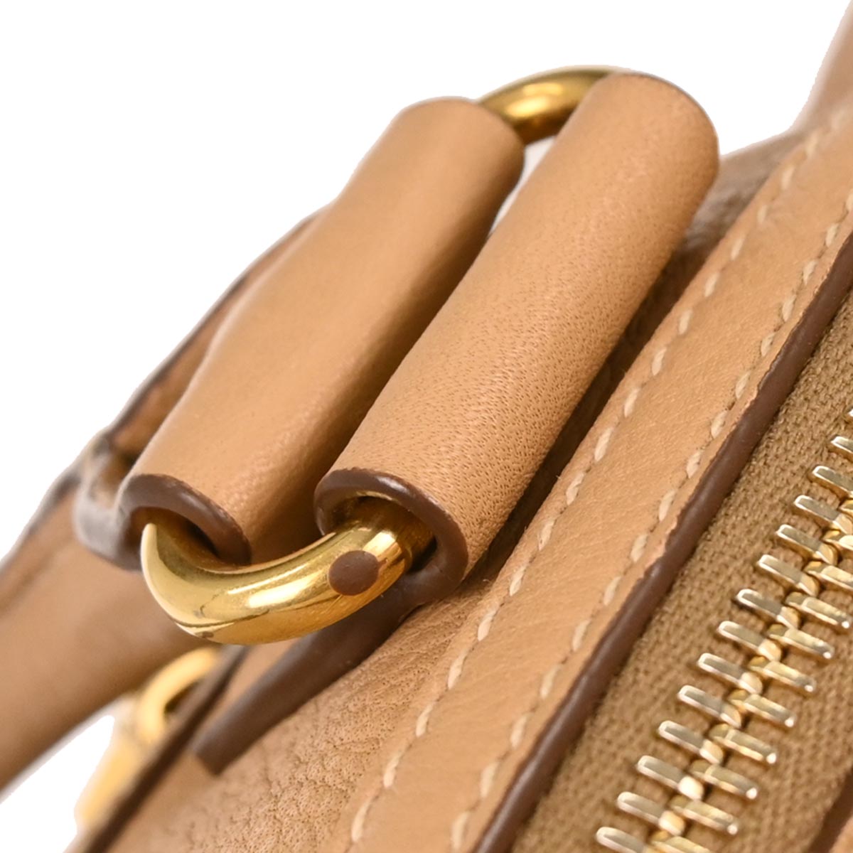 Prada Beige Leather 2way Handbag